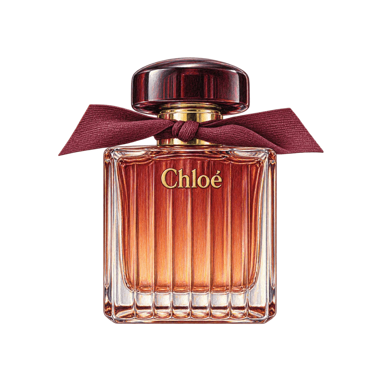 Chloé クロエ オードパルファム インテンスの編集部制作色鉛筆イラスト