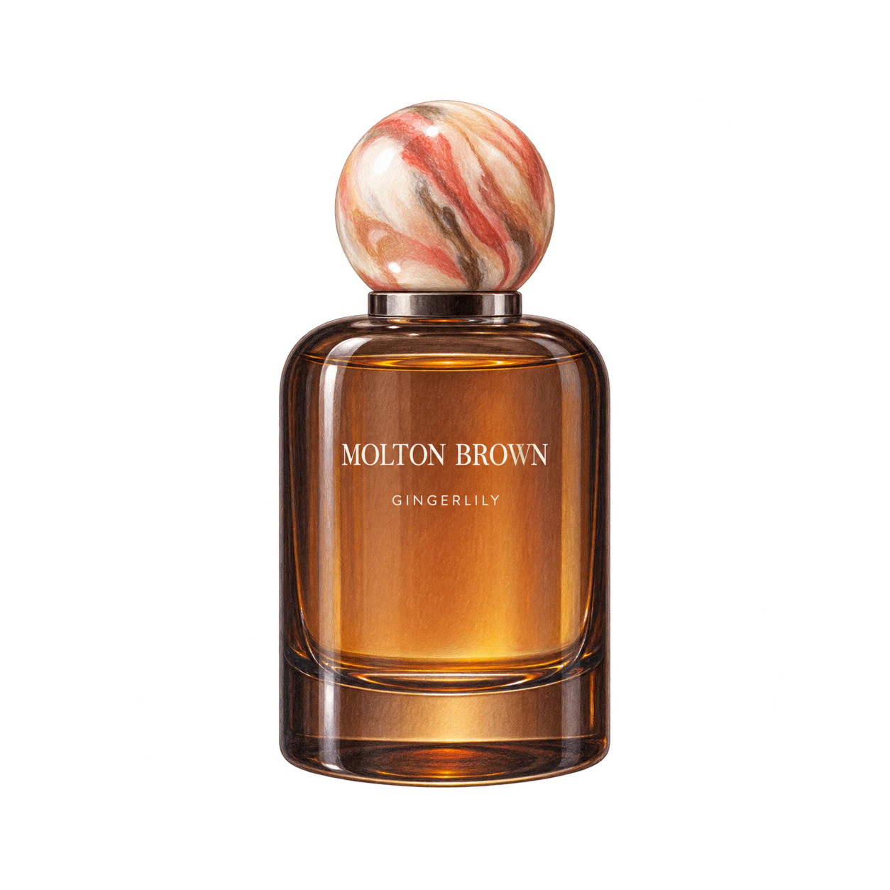 Molton Brown Gingerlily の色鉛筆ボトルイラスト