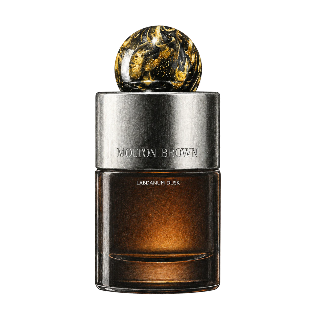 Molton Brown Labdanum Dusk の色鉛筆ボトルイラスト