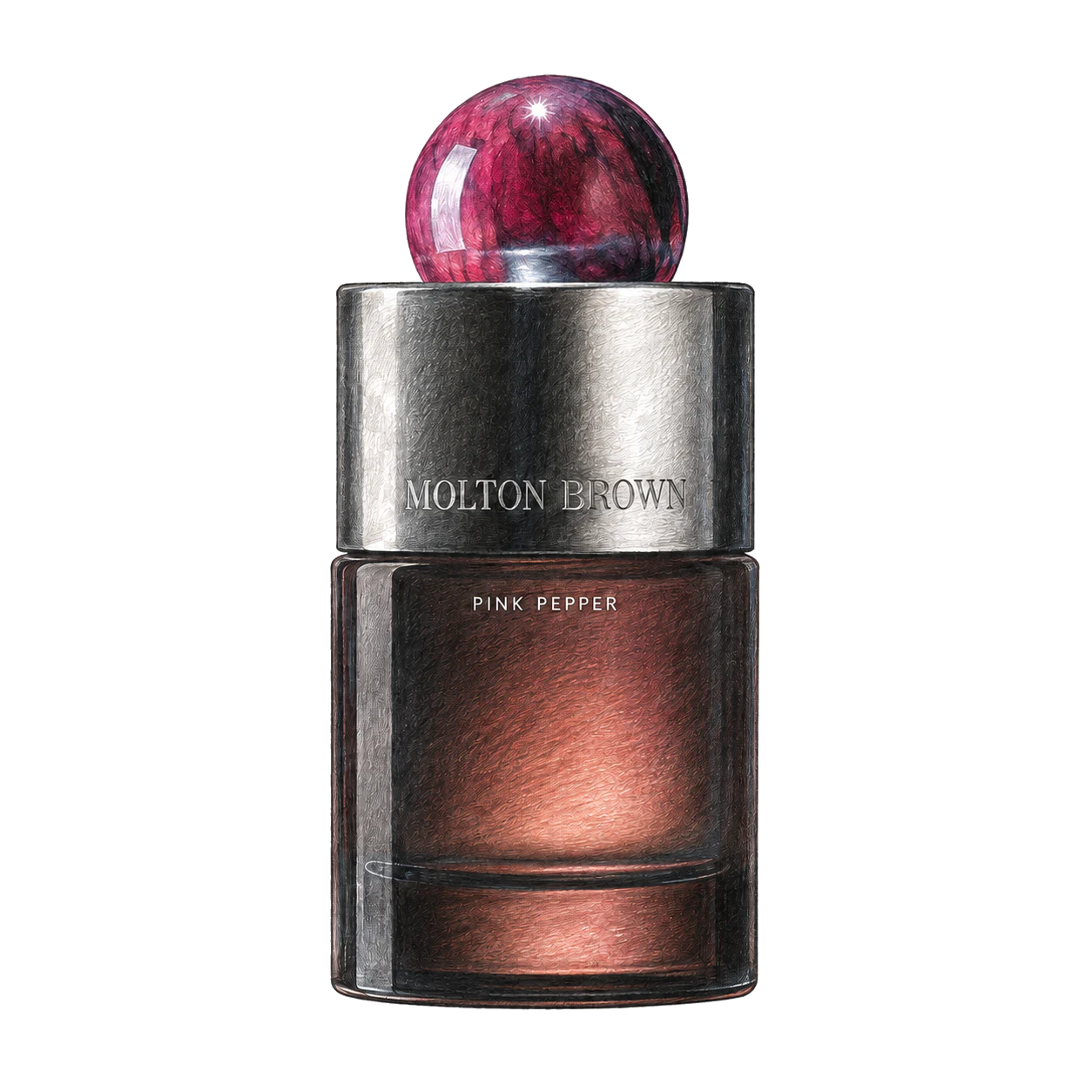Molton Brown Pink Pepper の色鉛筆ボトルイラスト