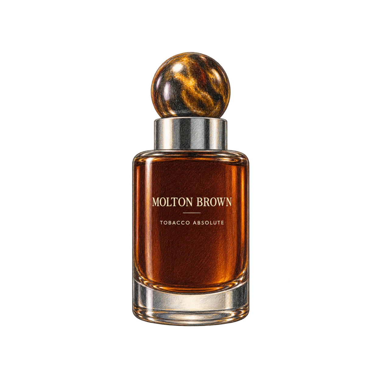 Molton Brown Tobacco Absolute の色鉛筆ボトルイラスト