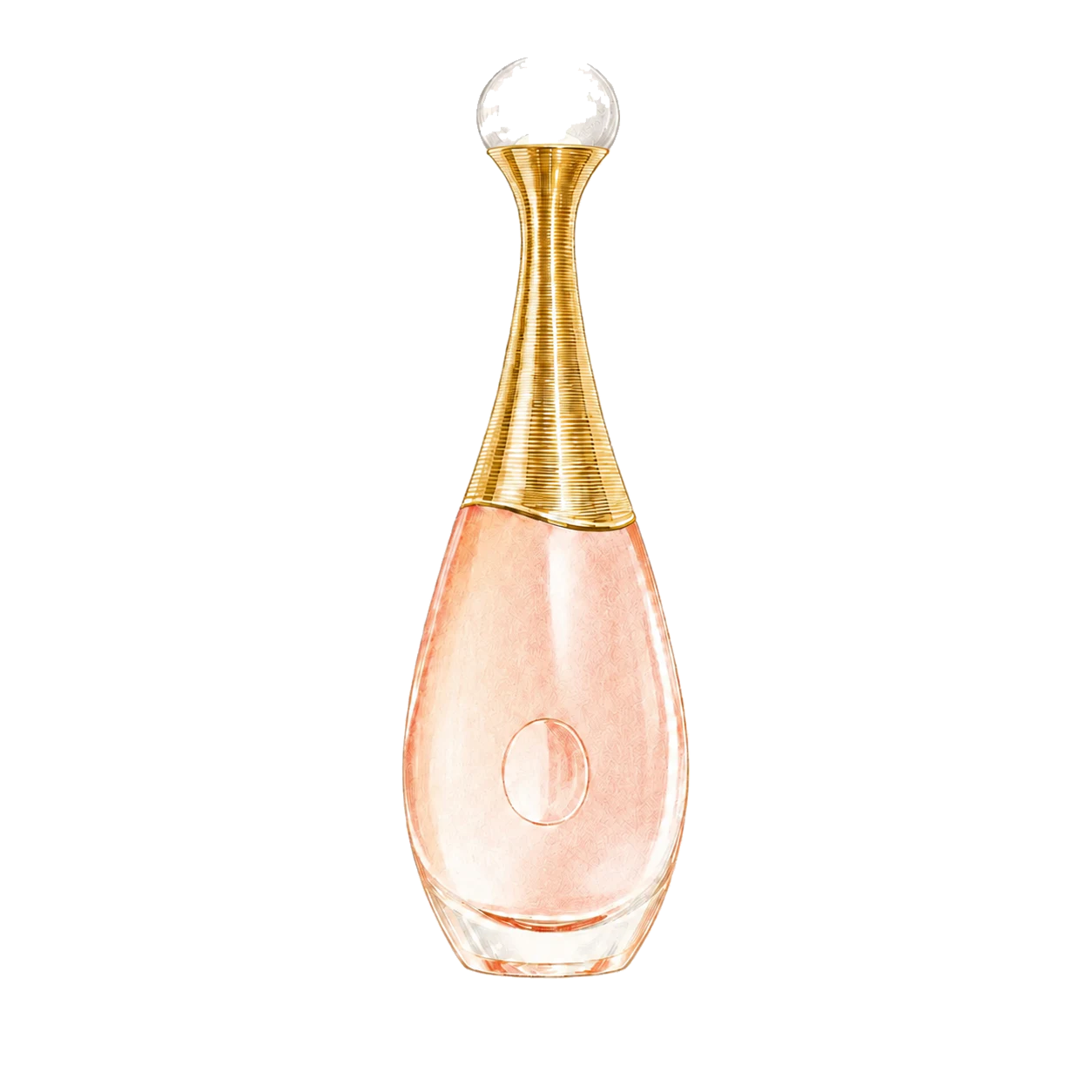 DIOR ジャドール オー ルミエール オードゥ トワレの色鉛筆ボトルイラスト