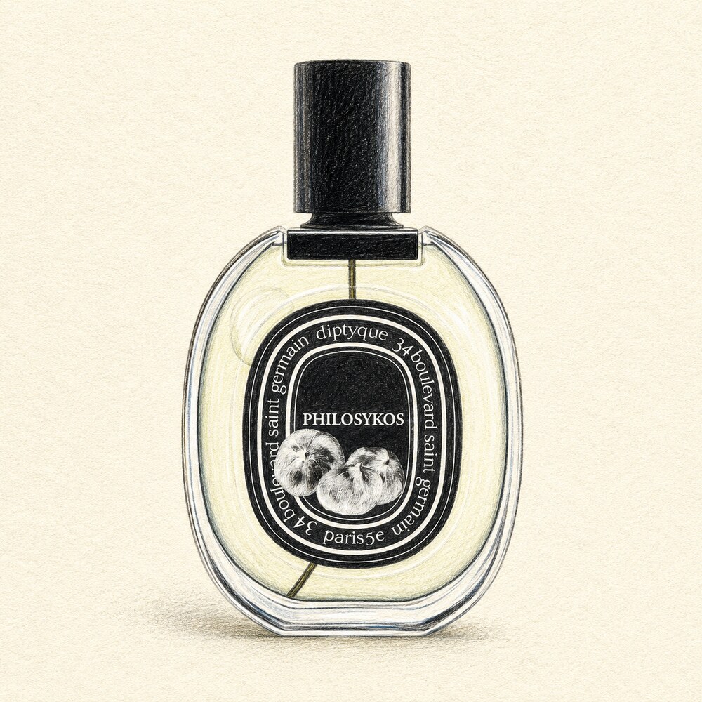 Diptyque フィロシコスの色鉛筆イラスト